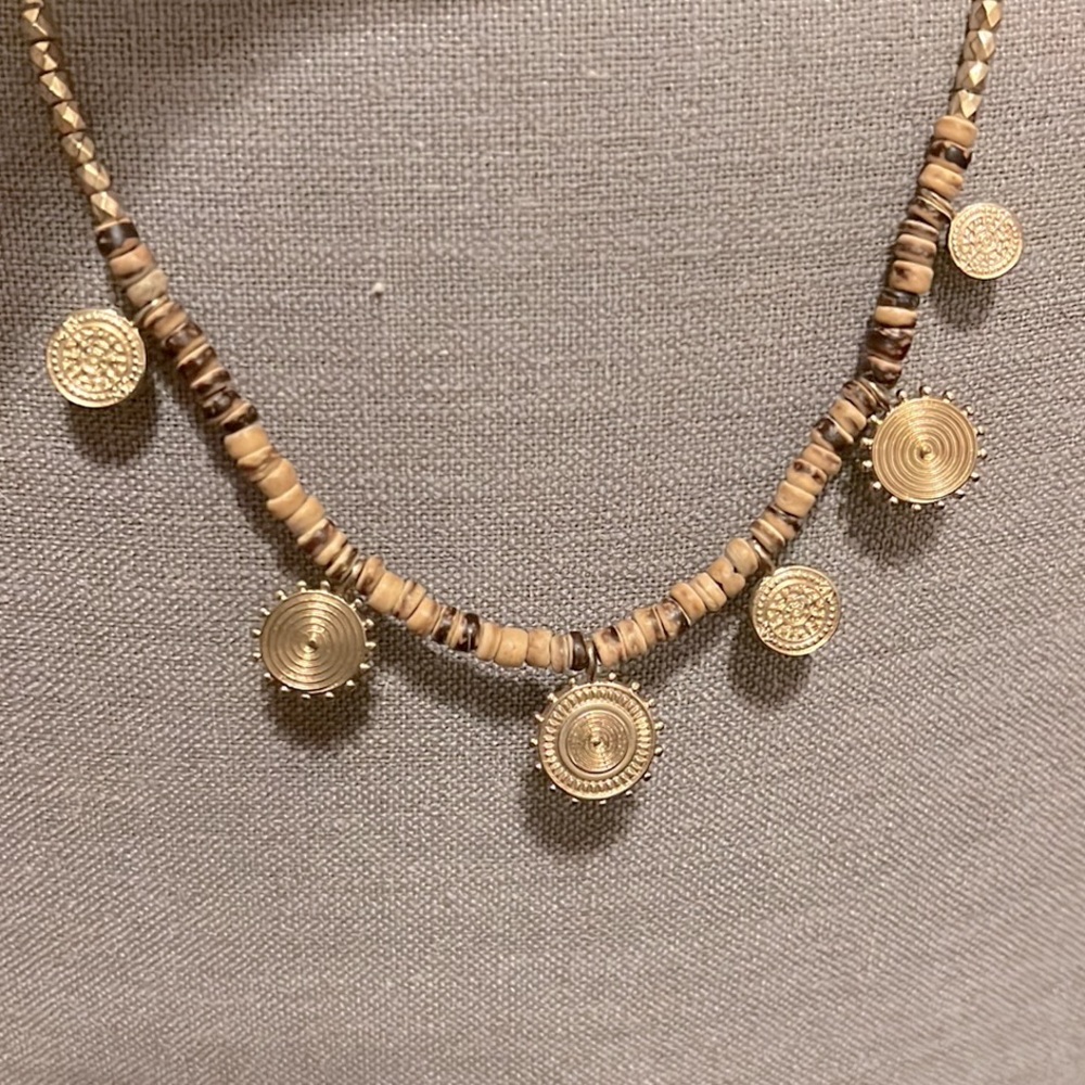 Jade & Jasper Minimalist Boho Necklace Beaded Neutrals Creams Browns Fall Summer
